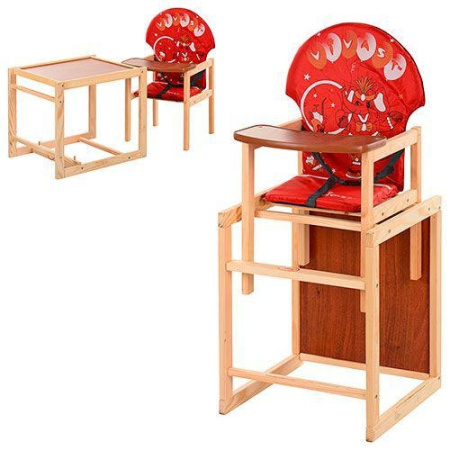 фото Стульчик-трансформер для кормления Vivast V-010-21-5 (красный слон)