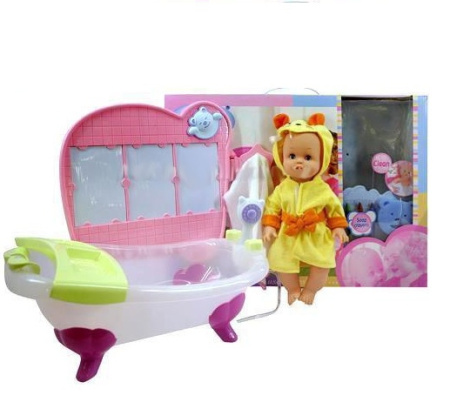 фото Интерактивная кукла RT 05045 с ванной, душем и халатом