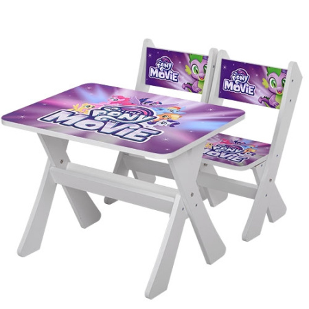 фото Столик со стульчиками для детей М 2100-15 Little Pony (белый)