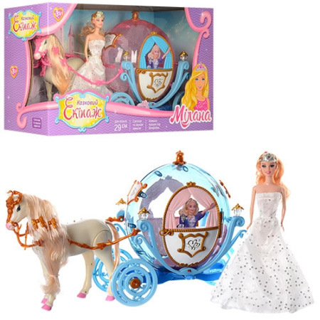 фото Карета с лошадью и куклой 28911 B
