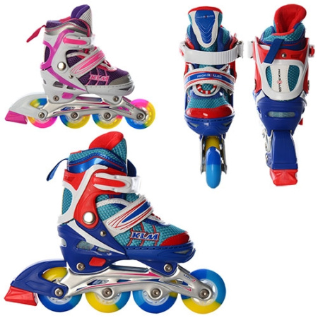 фото Ролики детские раздвижные A 12090-S (30-33)