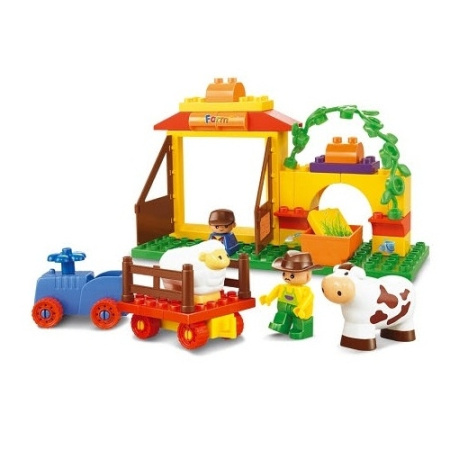 фото Детский конструктор SLUBAN M38 B 6018 / 745089 "Веселая ферма" (34 дет.)
