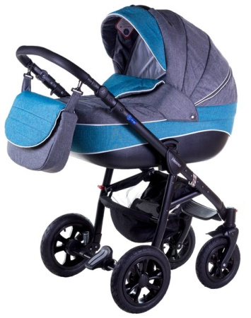 фото Коляска 2 в 1 Adamex Neonex TIP8 серый-белый-голубой 620133
