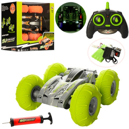 фото Трюковая машина на пульте управления 0932 надувные колеса насос (23см)