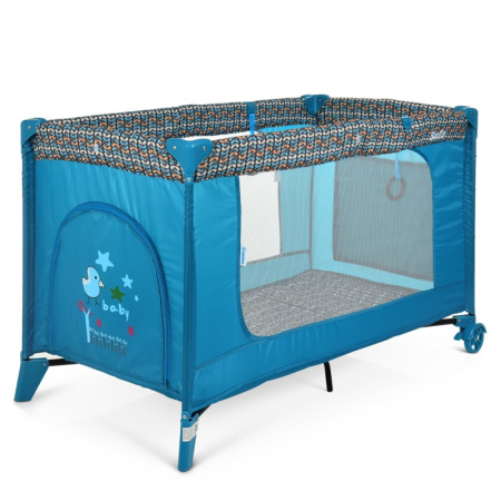 фото Детский манеж El Camino ME 1016 SAFE Mint Tree с входом и карманом (мятный)