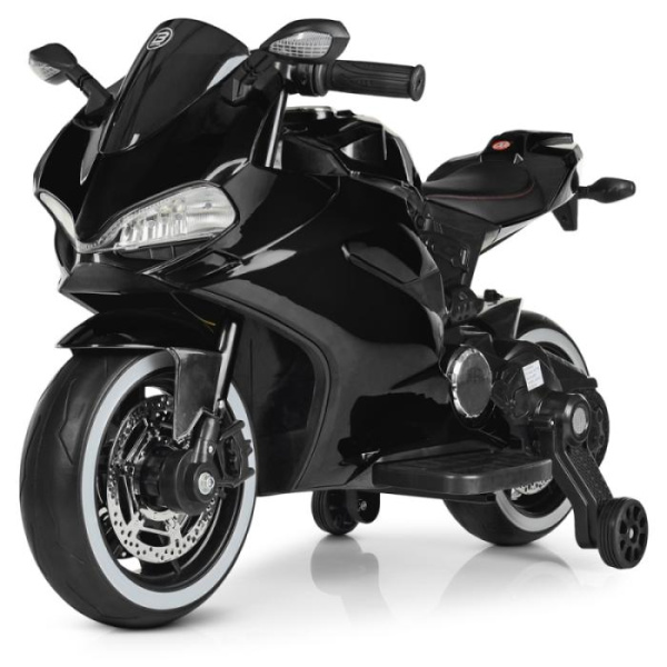 Детский мотобайк Ducati M 4104ELS-2 колеса ЕВА и автопокраска (черный)