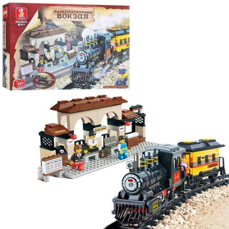 фото Детский конструктор SLUBAN M38 — B 0235 «Железнодорожный вокзал» (301 дет.)