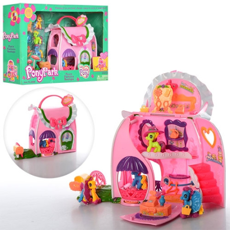 фото Игровой домик Little Pony 2386 лошадки аксессуары
