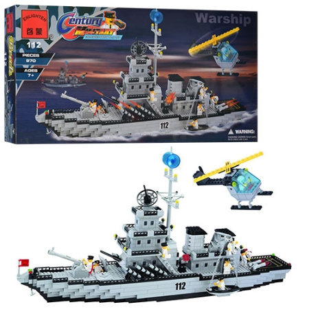 фото Конструктор для детей  BRICK 208885/112 военный корабль (970 деталей)