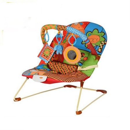 фото Шезлонг-качалка детский BR 20886-1 с дугой и подвесками