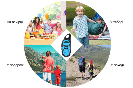 фото Рации детские CLICK "Справжні рації" 2шт на 1км (желтый+голубой)