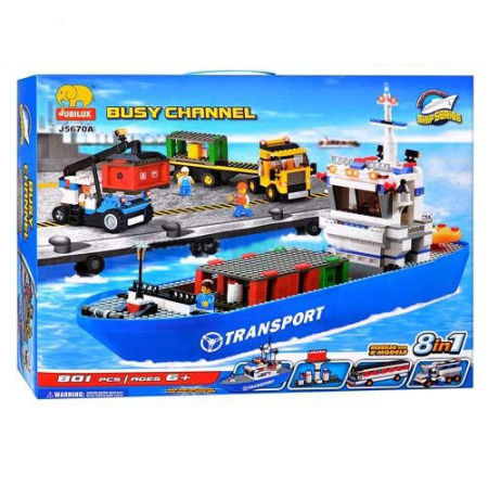 фото Сюжетно-ролевой конструктор JUBILUX J 5670 A "Корабль" (801 деталь)