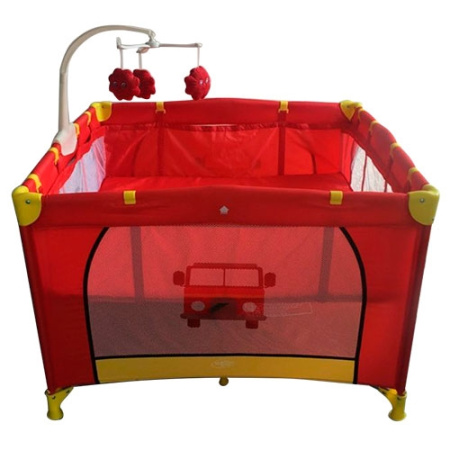фото Двухуровневый детский манеж Bambi G400-3 (красный)