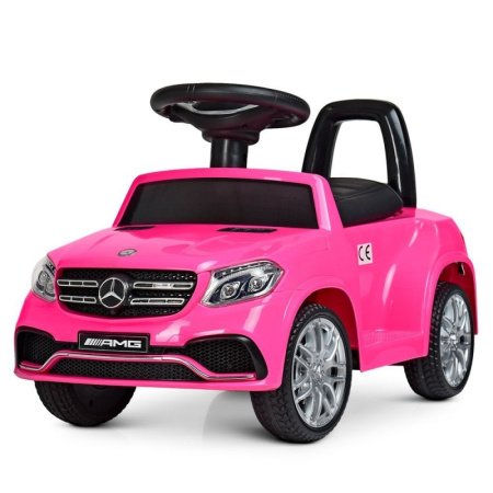фото Детский электромобиль 2в1 толокар Mercedes AMG M 4065EBLR-8(2) кожаное сиденье (розовый)