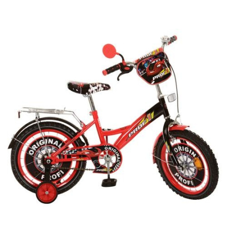 фото Велосипед детский Prof1 мультяшный 16 дюймов PO1632 PO1642 (красно-черный)