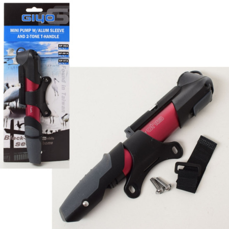 фото Насос для велосипеда GIYO AS180017-3 с манометром (розовый)
