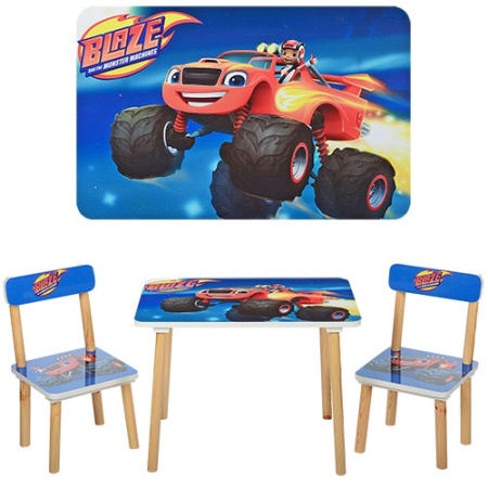 фото Детский столик со стульчиками 501-35 Blaze деревянный