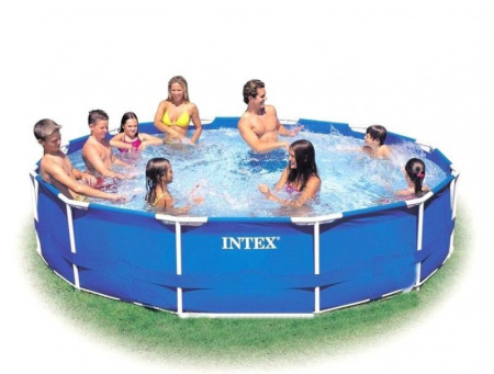 фото Семейный каркасный бассейн Intex Metal Frame Pool 28210 (56994) (366х76 см)