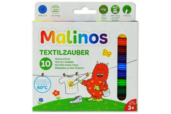 Фломастеры текстильные Malinos Textil 10 шт