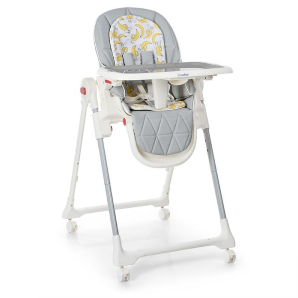 Детский стульчик для кормления El Camino ME 1037 CRYSTAL Banana Gray кожаный (серый бананы)