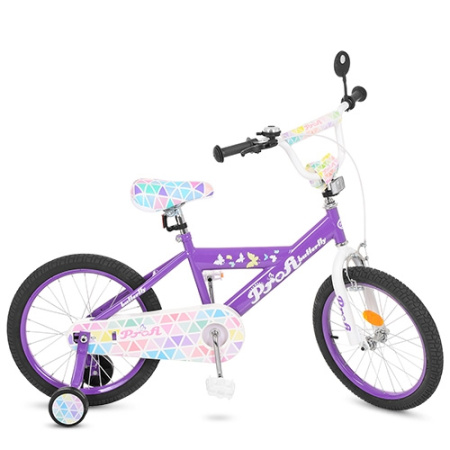 фото Двухколесный велосипед для девочки 18 дюймов Profi L18132 Butterfly 2 (сиреневый)