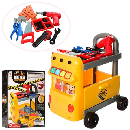 фото Тележка-машина с инструментами W054 музыка свет (38 деталей)