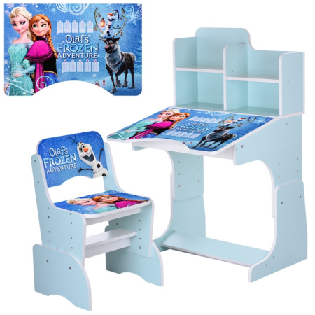 фото Детская регулируемая парта W 2071-69-5 Frozen со стульчиком (мятная)