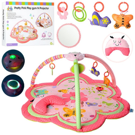 фото Коврик для младенца 63547 дуга с подвесками подушка проектор