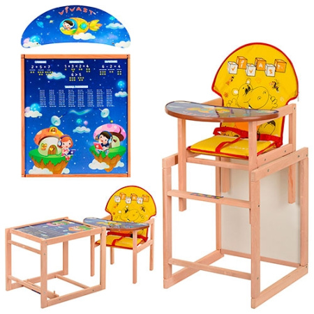 фото Стульчик для кормления Vivast М V-122-8 трансформер (азбука космос)