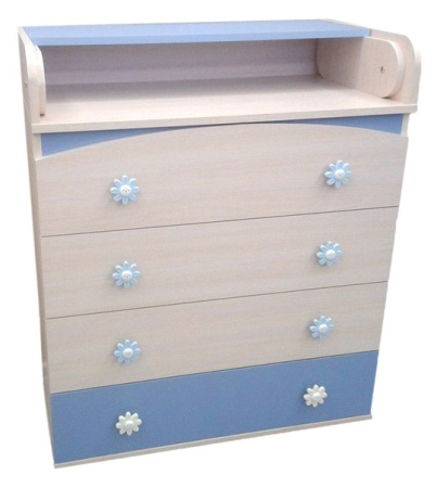 фото Пеленальный комод Наталка Дуб молочный с голубым 60342