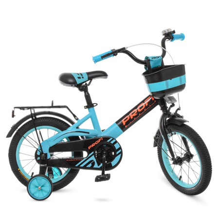 фото Детский двухколесный велосипед 14 дюймов Profi W14115-8 Original (черно-бирюзовый матовый)