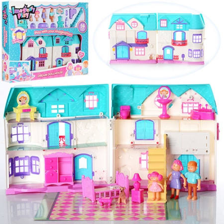 фото Игрушечный домик с мебелью 1205CD с фигурками