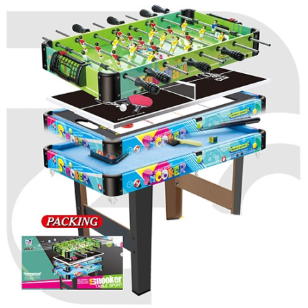 фото Деревянный набор настольных игр 6008-4 футбол хоккей теннис бильярд