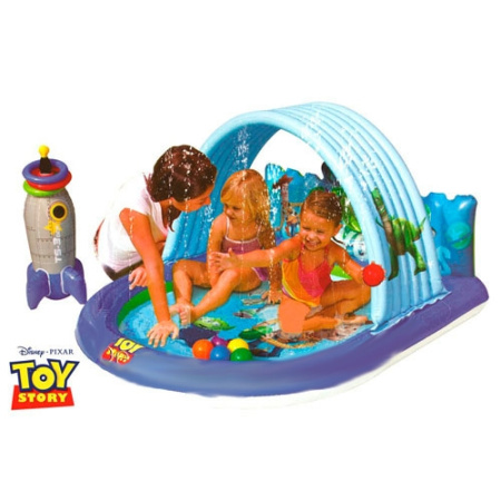 фото Детский надувной игровой центр Intex 57127 с фонтанчиком, мячиком, надувнои ракетой-кольцебросом