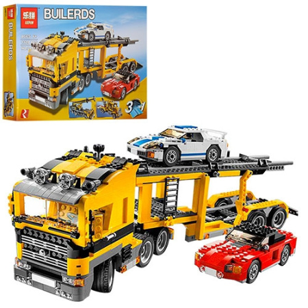 фото Детский конструктор 3в1 24011 трейлер (1324 деталей)