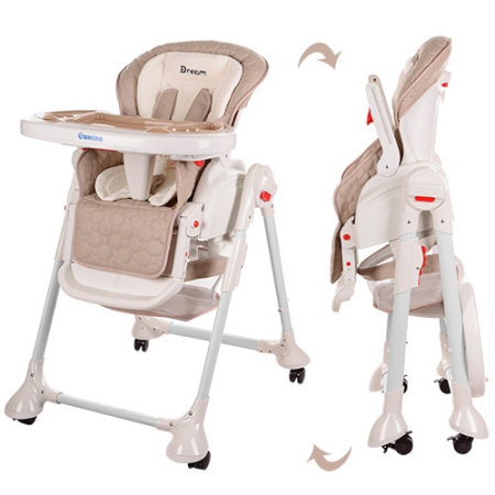 фото Стульчик-качалка для кормления M3551-13 DREAM кожа (бежевый)
