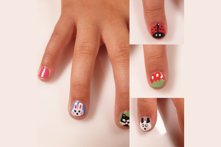 фото Детский лак-карандаш для ногтей Malinos Creative Nails на водной основе (2 цвета розовый + фиолетовый)