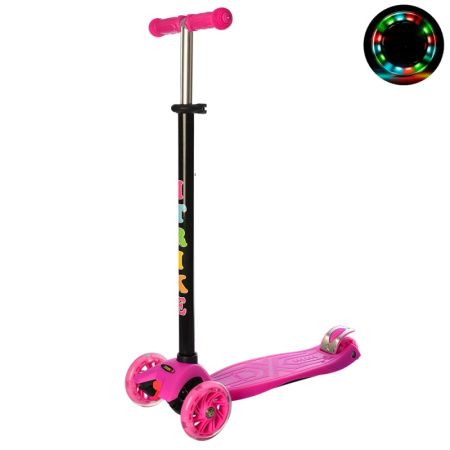 фото Детский самокат iTrike JR 3-003-P трехколесный (руль 80-89 см)