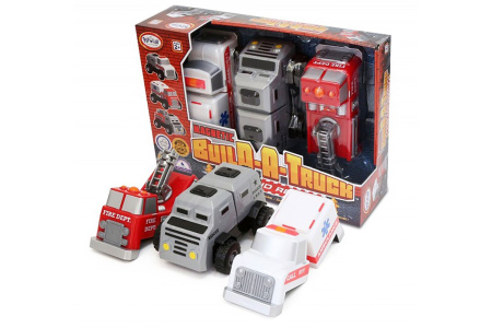 фото Детский конструктор Popular Playthings машинка (полиция, скорая помощь, пожарная)