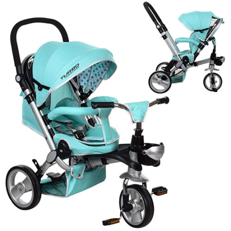 фото Складной трехколесный велосипед TurboTrike M AL3645-14 колеса EVA (мятный)
