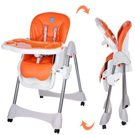 фото Детский стульчик для кормления M 3216-2-7 (оранжево-белый)