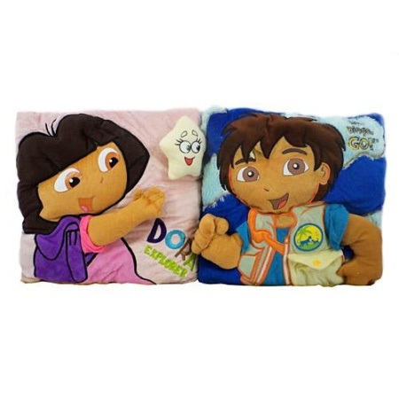 фото Подушка J 002-3422 детская, Даша и Диего
