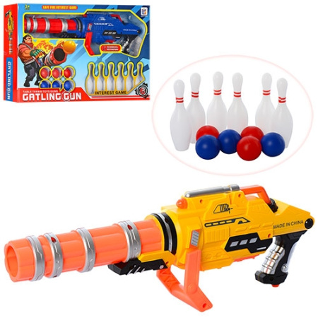 фото Детская пушка 648-25 с шарами и кеглями