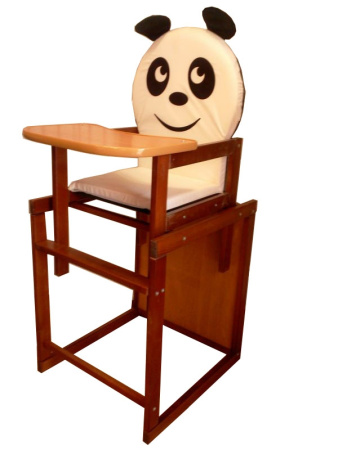 фото Деревянный детский столик для кормления "Панда"