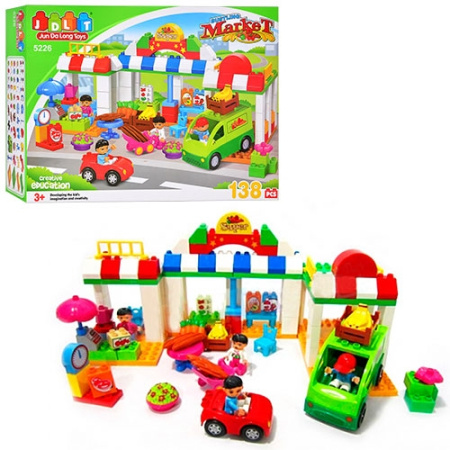 фото Детский, ролевой конструктор JDLT 5226, 138 деталей, базар