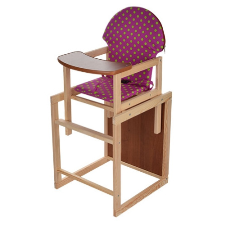фото Стульчик для кормления Vivast М V-002-24 трансформер (малиново-салатовый)