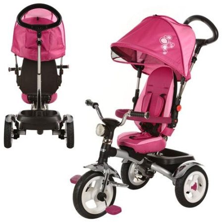фото Трехколесный велосипед M 2723-2 TurboTrike с надувными колесами (розовый)