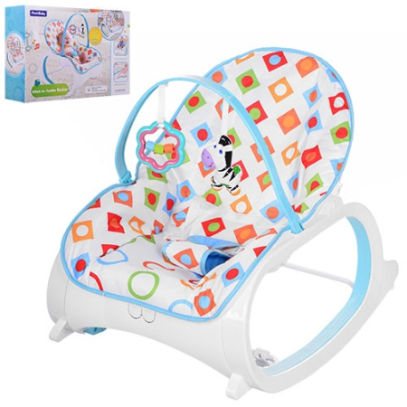 фото Кресло-качалка для детей 88924-1 вибро и музыка (голубой)