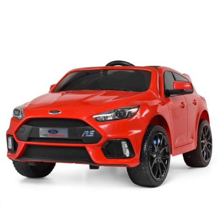 фото Детский электромобиль Ford Focus RS M 3627EBLR-3 с кожаным сиденьем (красный)