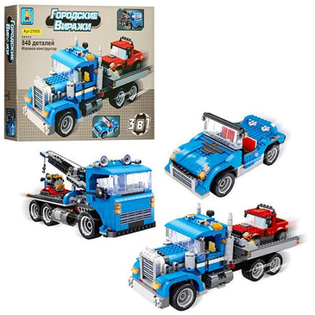 фото Конструктор для детей 3в1 Городские виражи AUSINI 25006 трейлер машинки